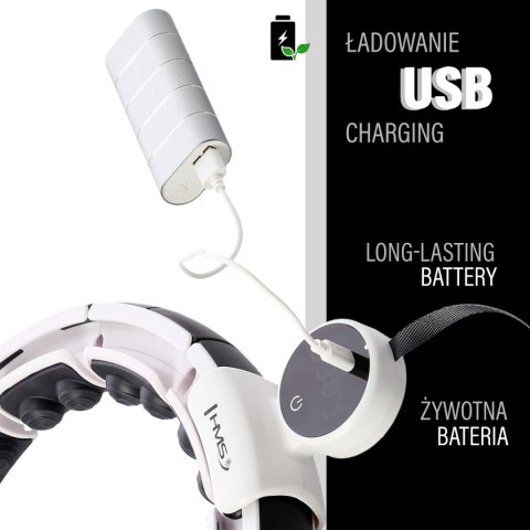 HHM16 HULA HOP WHITE Z MAGNESAMI I OBCIĄŻNIKIEM + LICZNIK HMS HMS