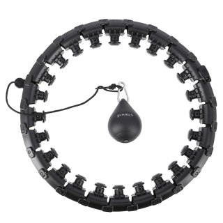 HHW01 HULA HOP BLACK Z WYPUSTKAMI I OBCIĄŻNIKIEM HMS HMS