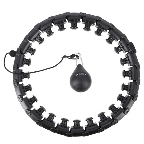 HHW01 HULA HOP BLACK Z WYPUSTKAMI I OBCIĄŻNIKIEM HMS HMS