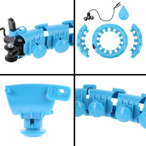 HHW01 HULA HOP BLUE Z WYPUSTKAMI I OBCIĄŻNIKIEM HMS HMS