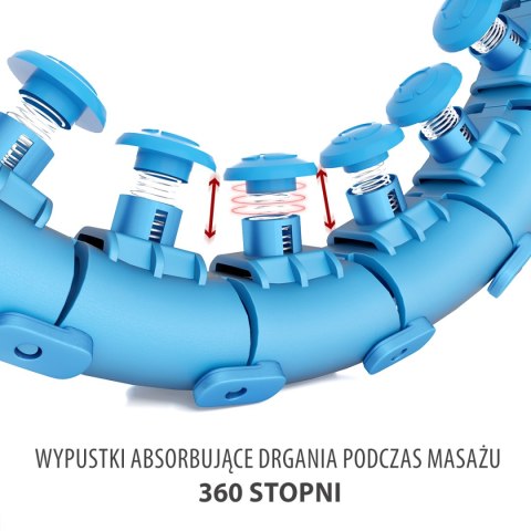 HHW01 HULA HOP BLUE Z WYPUSTKAMI I OBCIĄŻNIKIEM HMS HMS
