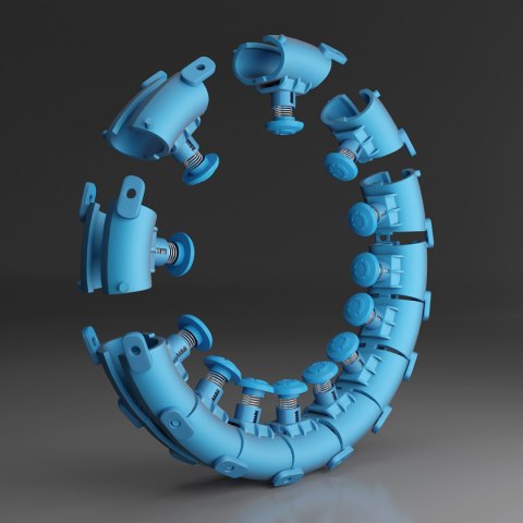 HHW01 HULA HOP BLUE Z WYPUSTKAMI I OBCIĄŻNIKIEM HMS HMS