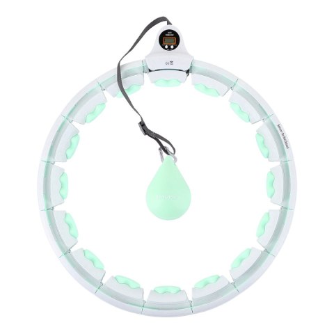 HHW06 HULA HOP GREEN Z WYPUSTKAMI I OBCIĄŻNIKIEM + LICZNIK HMS HMS