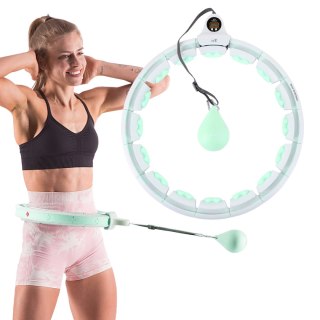 HHW06 HULA HOP GREEN Z WYPUSTKAMI I OBCIĄŻNIKIEM + LICZNIK HMS HMS