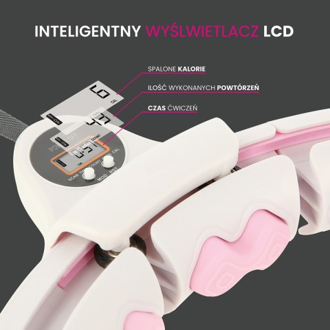 HHW06 HULA HOP PINK Z WYPUSTKAMI I OBCIĄŻNIKIEM + LICZNIK HMS HMS