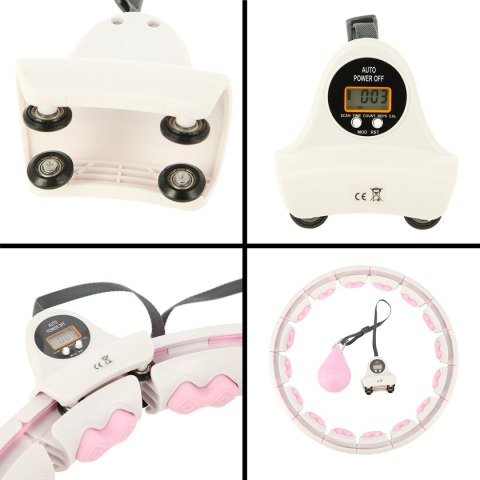 HHW06 HULA HOP PINK Z WYPUSTKAMI I OBCIĄŻNIKIEM + LICZNIK HMS HMS