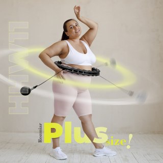 HHW11 PLUS SIZE HULA HOP BLACK Z WYPUSTKAMI I OBCIĄŻNIKIEM HMS HMS