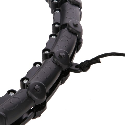 HHW11 PLUS SIZE HULA HOP BLACK Z WYPUSTKAMI I OBCIĄŻNIKIEM HMS HMS