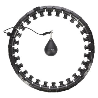 HHW12 PLUS SIZE HULA HOP BLACK Z WYPUSTKAMI I OBCIĄŻNIKIEM HMS HMS