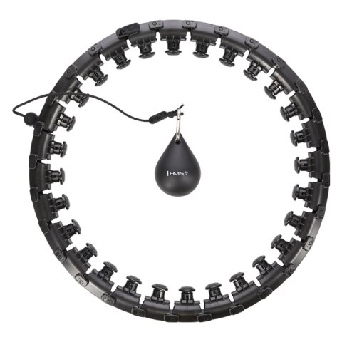 HHW12 PLUS SIZE HULA HOP BLACK Z WYPUSTKAMI I OBCIĄŻNIKIEM HMS HMS