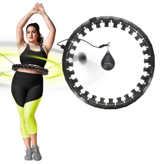 HHW12 PLUS SIZE HULA HOP BLACK Z WYPUSTKAMI I OBCIĄŻNIKIEM HMS HMS