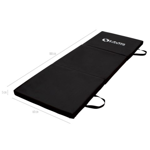 MGS02 BLACK MATERAC GIMNASTYCZNY SKŁADANY 1800x600MM HMS PREMIUM HMS PREMIUM