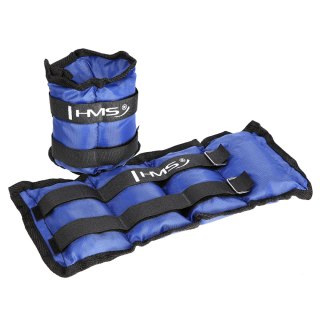 OB03 BLUE OBCIĄŻNIKI DO ĆWICZEŃ NA KOSTKI I NADGARSTKI 2 x 1.5 KG HMS HMS