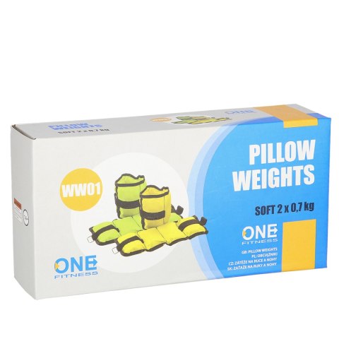 WW01 YELLOW OBCIĄŻNIKI 2 x 0.7 KG ONE FITNESS ONE FITNESS