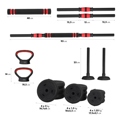 SGN120 PRO SET 6W1 ZESTAW CIĘŻARÓW 20KG HMS HMS