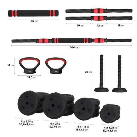 SGN130 PRO SET 6W1 ZESTAW CIĘŻARÓW 30KG HMS HMS