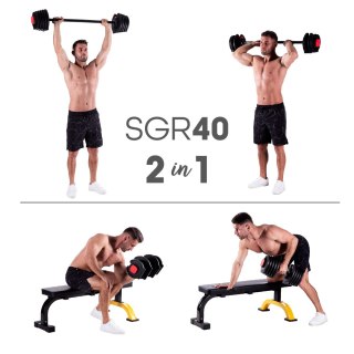 SGR40 PRO SET 2W1 ZESTAW REGULOWANYCH SZTANGIELEK 43,5 KG HMS HMS