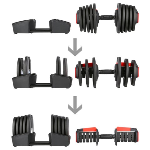 SGR40 PRO SET 2W1 ZESTAW REGULOWANYCH SZTANGIELEK 43,5 KG HMS HMS