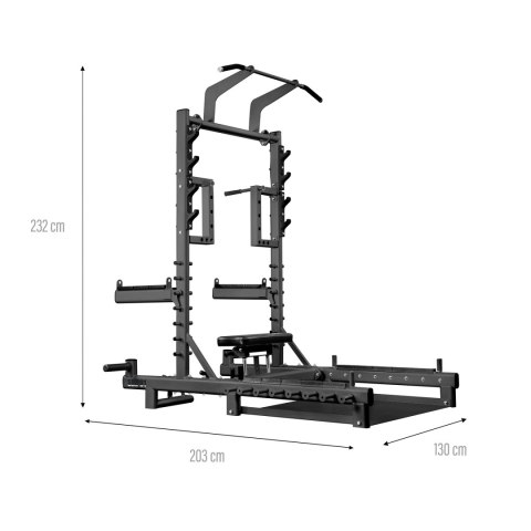 SMP01 STOJAK MULTIFUNKCYJNY Z PLATFORMĄ DO PODNOSZENIA CIĘŻARÓW I HIP THRUST COMMERCIAL HMS HMS