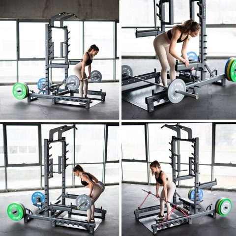 SMP01 STOJAK MULTIFUNKCYJNY Z PLATFORMĄ DO PODNOSZENIA CIĘŻARÓW I HIP THRUST COMMERCIAL HMS HMS