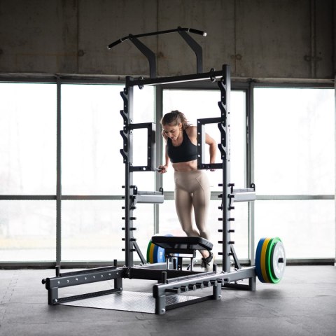 SMP01 STOJAK MULTIFUNKCYJNY Z PLATFORMĄ DO PODNOSZENIA CIĘŻARÓW I HIP THRUST COMMERCIAL HMS HMS