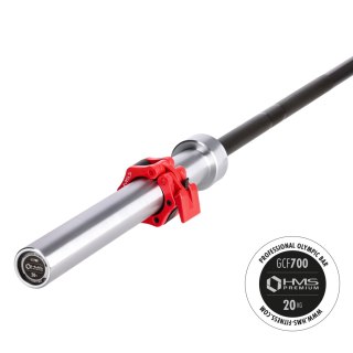 GCF700 GRYF OLIMPIJSKI 20 KG 2200MM + ZACISK ZG1000 RED HMS PREMIUM HMS