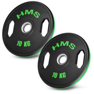 TOG10 2 x 10 KG TALERZ OLIMPIJSKI OGUMOWANY 2 x 10 KG HMS HMS