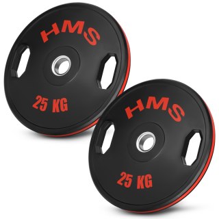 TOG25 2 x 25 KG TALERZ OLIMPIJSKI OGUMOWANY 2 x 25 KG HMS HMS