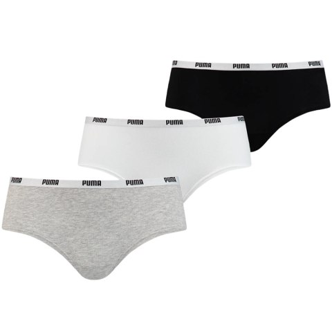 Bielizna damska Puma Hipster 3P Pack biało-szaro-czarne 5030070 01 / 907592 01 Puma Bielizna damska Puma Hipster 3P Pack biało-szaro-czarne 5030070 01 / 907592 01 Puma