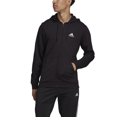Bluza męska adidas M BL FT FZ HD czarna GK9044 Adidas Bluza męska adidas M BL FT FZ HD czarna GK9044 Adidas