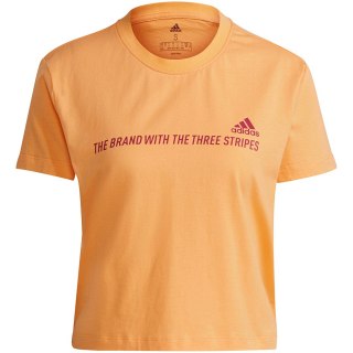 Koszulka damska adidas Gradient Logo Cropped T-Shirt pomarańczowa GM5579 Adidas