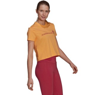 Koszulka damska adidas Gradient Logo Cropped T-Shirt pomarańczowa GM5579 Adidas