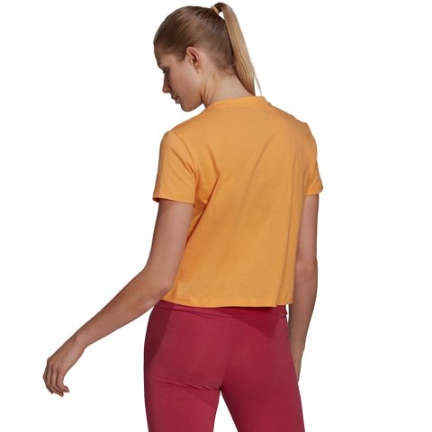 Koszulka damska adidas Gradient Logo Cropped T-Shirt pomarańczowa GM5579 Adidas Koszulka damska adidas Gradient Logo Cropped T-Shirt pomarańczowa GM5579 Adidas