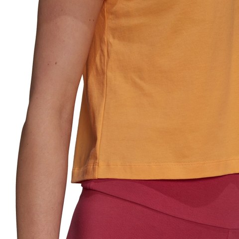 Koszulka damska adidas Gradient Logo Cropped T-Shirt pomarańczowa GM5579 Adidas Koszulka damska adidas Gradient Logo Cropped T-Shirt pomarańczowa GM5579 Adidas