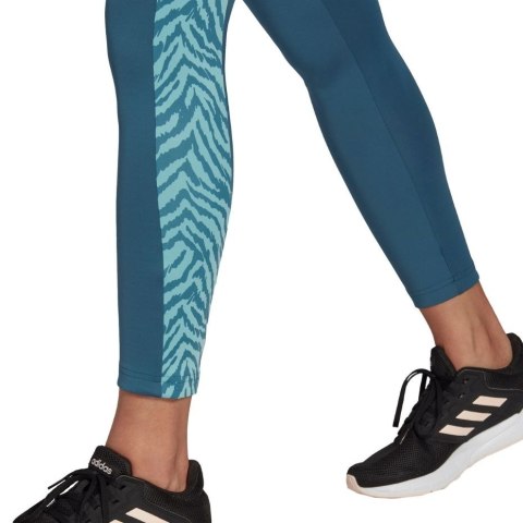 Legginsy damskie adidas Designed to Move Hi niebieskie GT0136 Adidas Legginsy damskie adidas Designed to Move Hi niebieskie GT0136 Adidas