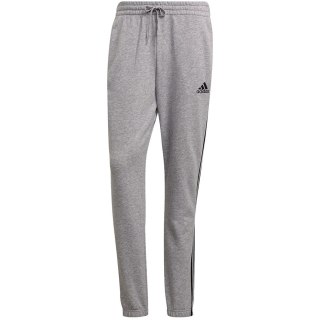 Spodnie męskie adidas Essentials Tapered Elastic Cuff 3 Stripes Pant szare GK9001 Adidas