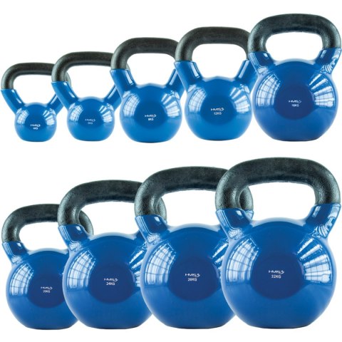 KNV04 BLUE KETTLEBELL ŻELIWNY POKRYTY WINYLEM HMS HMS