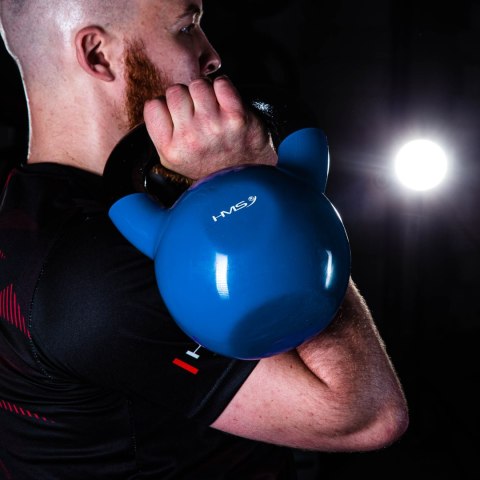 KNV04 BLUE KETTLEBELL ŻELIWNY POKRYTY WINYLEM HMS HMS
