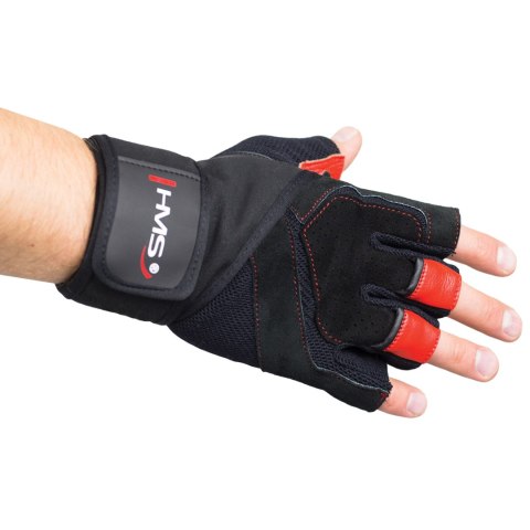 RST01 BLACK/RED ROZM. XL RĘKAWICE NA SIŁOWNIĘ HMS HMS