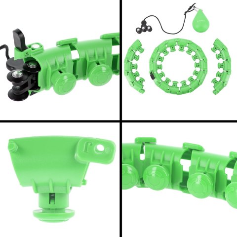 HHW01 HULA HOP GREEN Z WYPUSTKAMI I OBCIĄŻNIKIEM HMS HMS