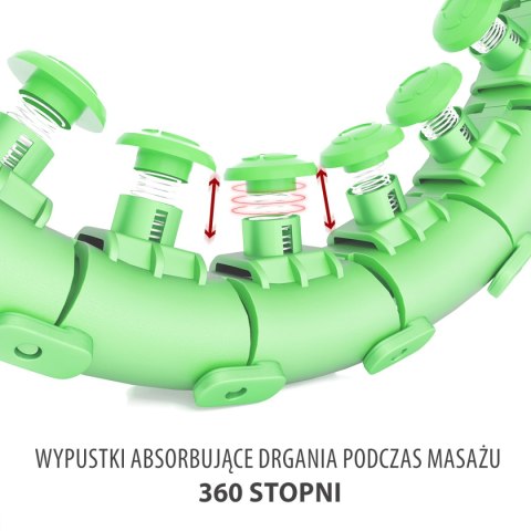 HHW01 HULA HOP GREEN Z WYPUSTKAMI I OBCIĄŻNIKIEM HMS HMS