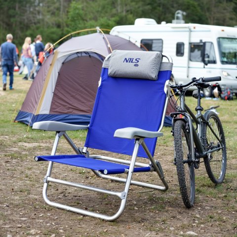 NC3502 KRZESŁO TURYSTYCZNE 2W1 SKŁADANE NIEBIESKO-SZARE NILS CAMP NILS CAMP