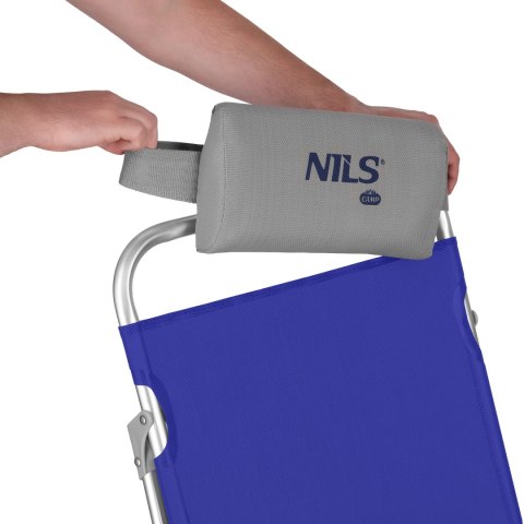 NC3502 KRZESŁO TURYSTYCZNE 2W1 SKŁADANE NIEBIESKO-SZARE NILS CAMP NILS CAMP