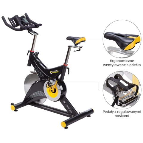 SW7200 ROWER STACJONARNY KOLARSKI Z OPOREM MECHANICZNYM 22KG HMS PREMIUM HMS PREMIUM
