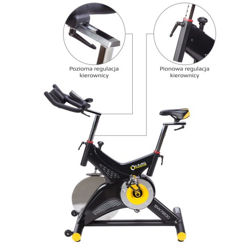 SW7200 ROWER STACJONARNY KOLARSKI Z OPOREM MECHANICZNYM 22KG HMS PREMIUM HMS PREMIUM