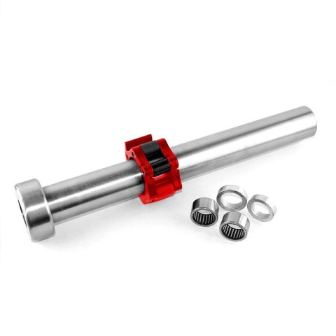 GO450 (+ ZG1000R) GRYF OLIMPIJSKI 18.5KG 2200MM HMS Z ZACISKAMI LOCK JAW RED HMS PREMIUM