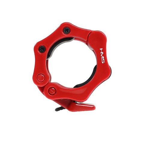 GO450 (+ ZG1000R) GRYF OLIMPIJSKI 18.5KG 2200MM HMS Z ZACISKAMI LOCK JAW RED HMS PREMIUM