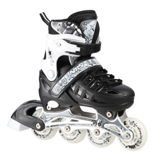 NH10905 4w1 CZARNE ROZM. M(35-38) ŁYŻWOROLKI Z WYM. PŁOZĄ HOKEJOWĄ NILS EXTREME NILS EXTREME