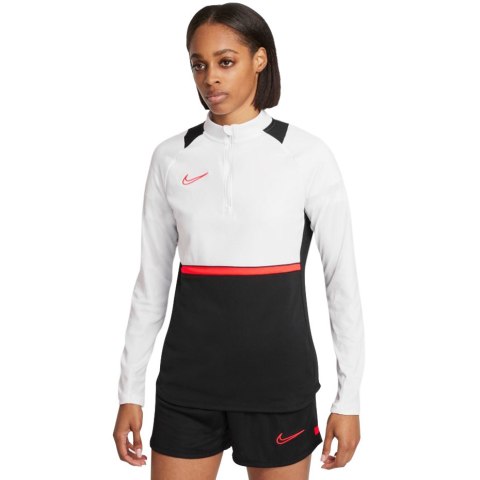 Bluza damska Nike NK Df Academy 21 Drill Top biało-czarna CV2653 016 Nike Football Bluza damska Nike NK Df Academy 21 Drill Top biało-czarna CV2653 016 Nike Football