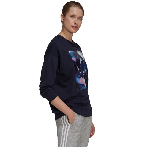 Bluza damska adidas U4U Soft Knit Swe granatowa GS3880 Adidas Bluza damska adidas U4U Soft Knit Swe granatowa GS3880 Adidas